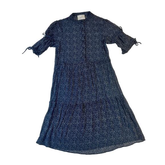 JUST Female Zoe Midi Dress Navy Floral Women's Small Peasant Scandi Boho Indie - Picture 4 of 16